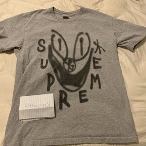 Supreme grey smile tee